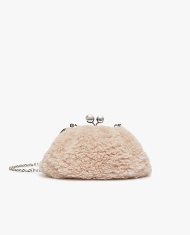  WEEKEND MAX MARA - Clutch nữ hình oval lông xù Micio 