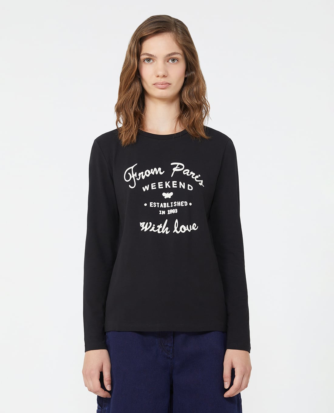 WEEKEND MAX MARA - Áo thun nữ cổ tròn tay dài Alias