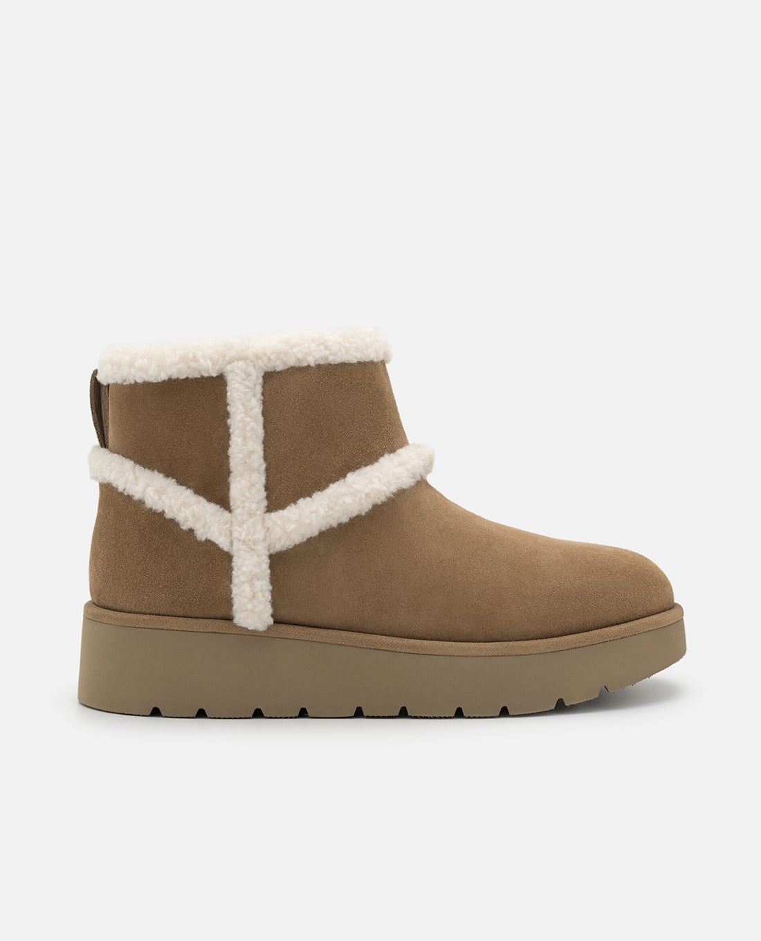 PEDRO - Giày boots nữ đế vừa mũi tròn lót lông Feliz