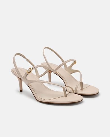  PEDRO - Giày sandals cao gót nữ Oblique Leather 