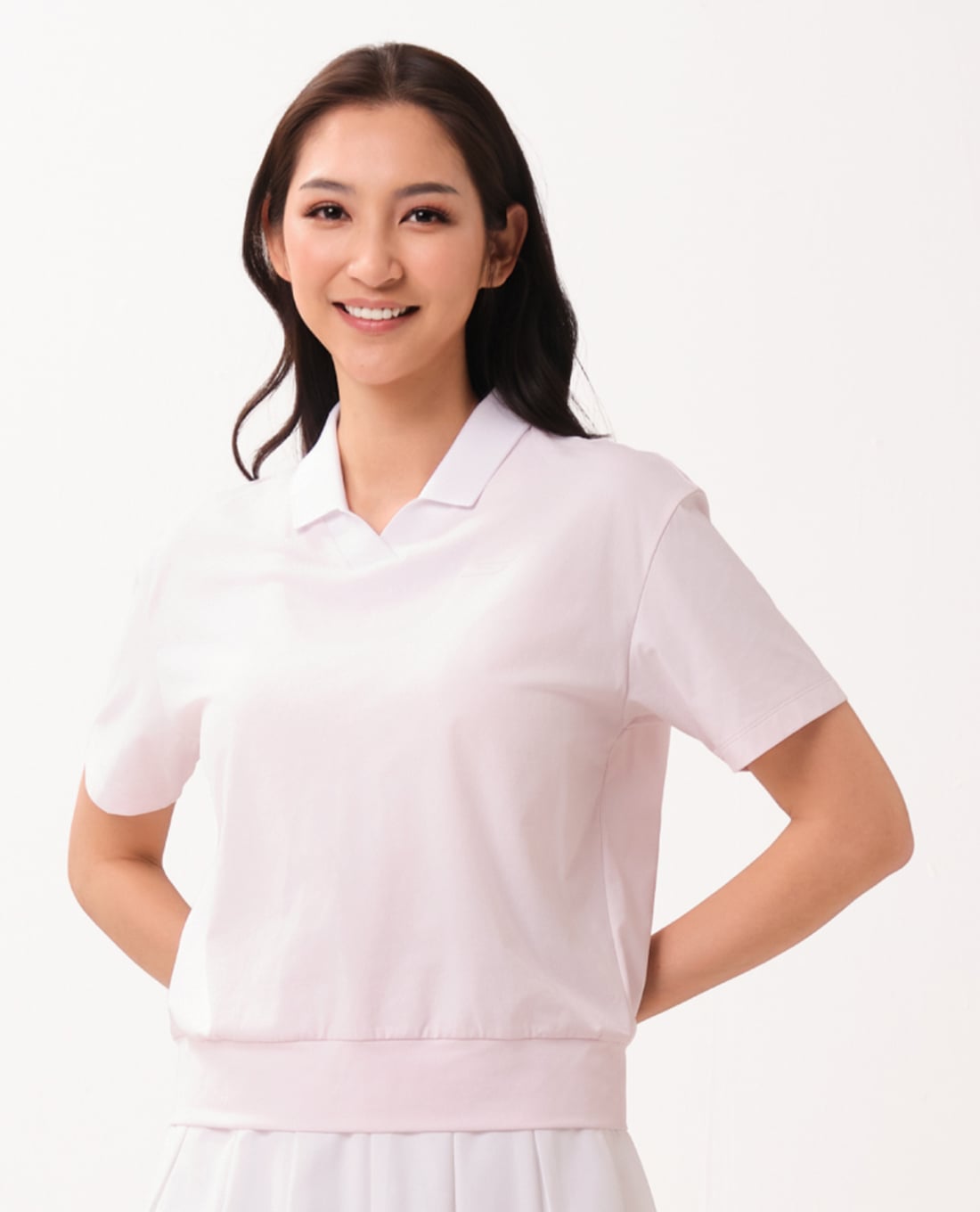 SKECHERS - Áo polo nữ cổ V tay ngắn Performance