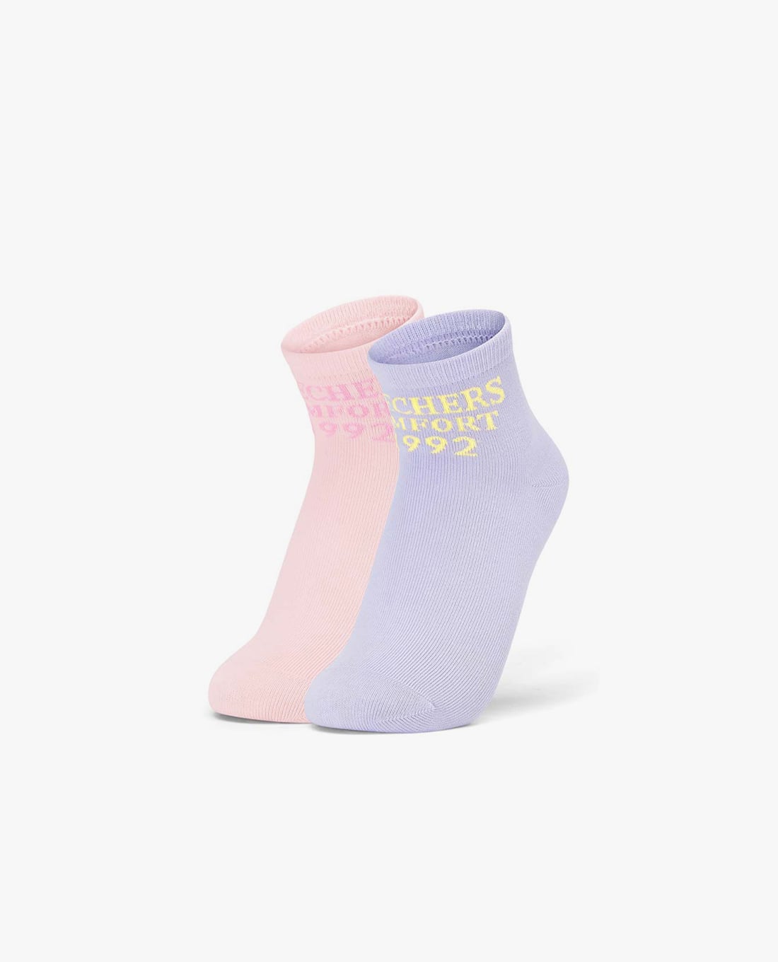 SKECHERS - Set 2 vớ trẻ em cổ cao dệt logo