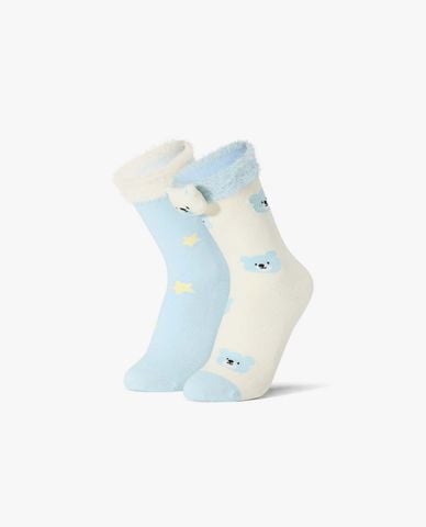  SKECHERS - Set 2 vớ trẻ em cổ cao phối viền 