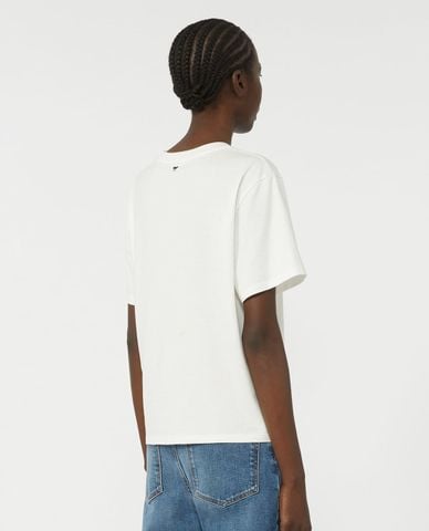  WEEKEND MAX MARA - Áo thun nữ cổ tròn tay ngắn Wkdtenue 