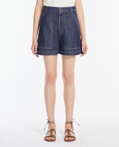  WEEKEND MAX MARA - Quần short jeans nữ ống rộng Nabulus 
