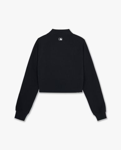  MLB - Áo croptop nữ cổ bẻ tay dài Basic 