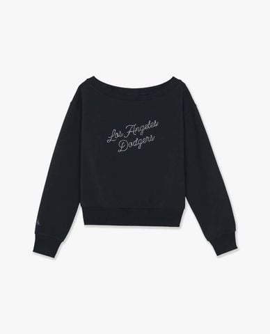  MLB - Áo sweatshirt nữ cổ thuyền tay dài Varsity Series 