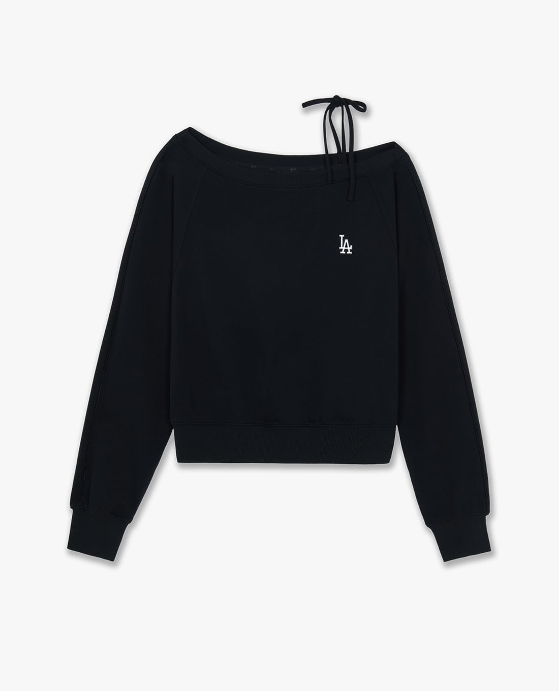 MLB - Áo sweatshirt nữ lệch vai phối dây Varsity Sporty