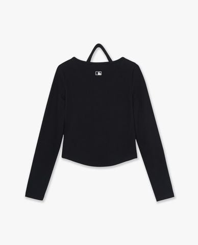  MLB - Áo kiểu nữ cổ tròn tay dài phối layer Basic 