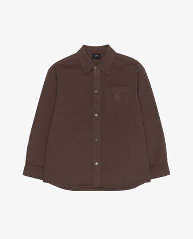  MLB - Áo sơ mi denim unisex tay dài Bar City Vintage 