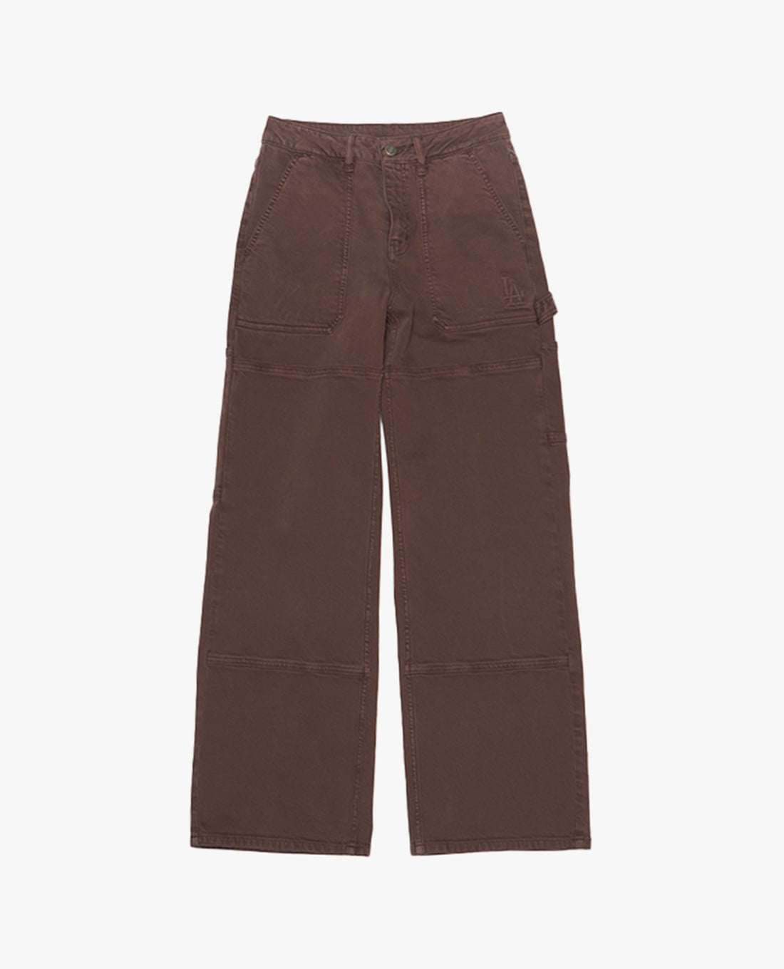 MLB - Quần jeans nữ ống rộng cổ điển