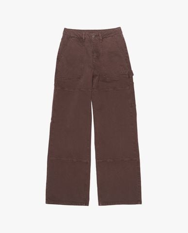  MLB - Quần jeans nữ ống rộng cổ điển 