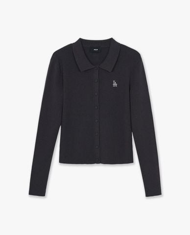  MLB - Áo khoác cardigan nữ cổ bẻ tay dài Basic 