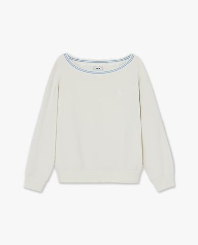  MLB - Áo sweatshirt nữ cổ thuyền tay dài Varsity 