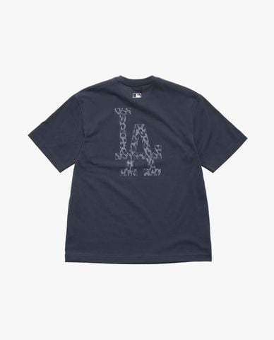  MLB - Áo thun unisex cổ tròn tay ngắn Big Logo Leopard 