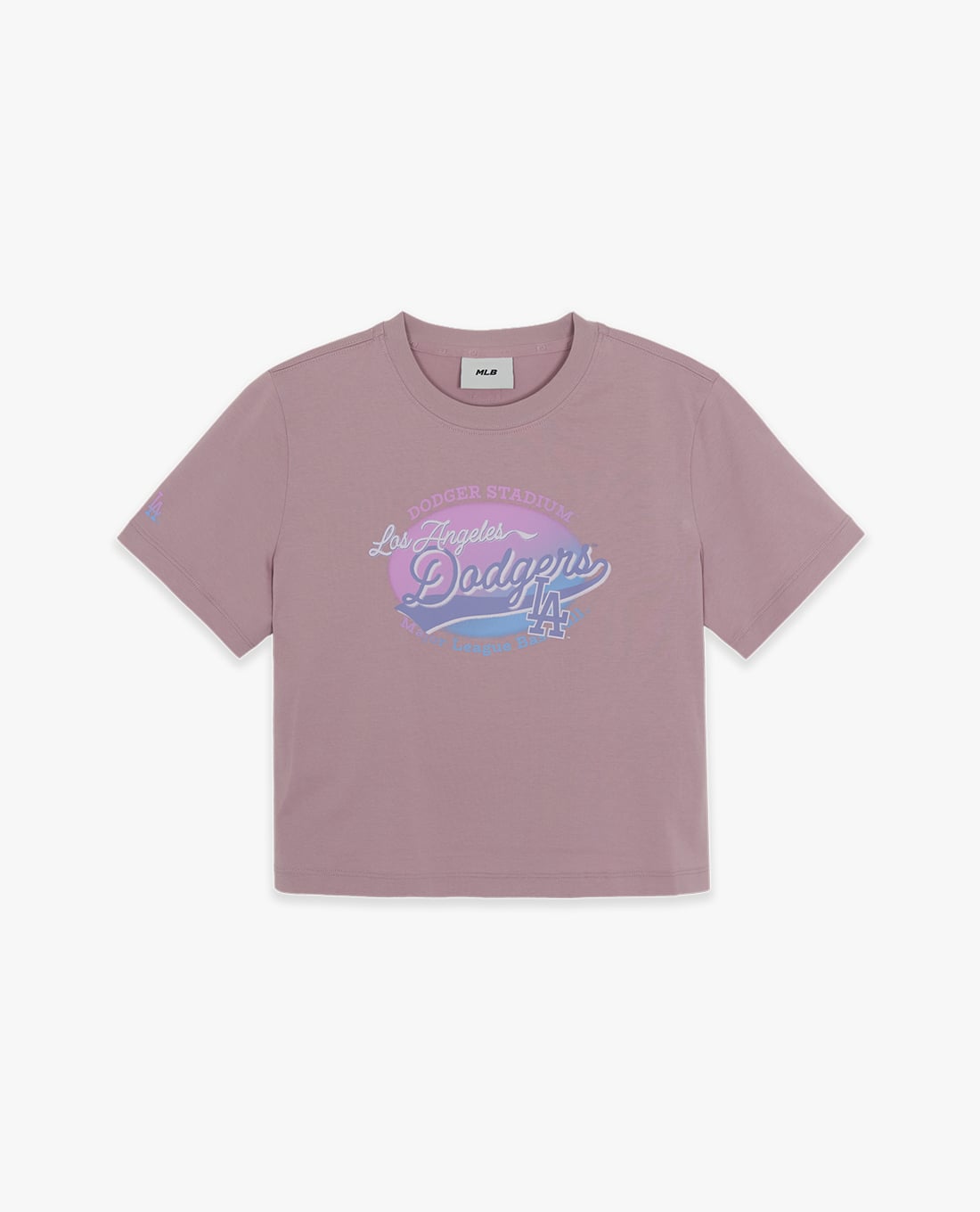 MLB - Áo croptop nữ cổ tròn tay ngắn Vintage Graphic