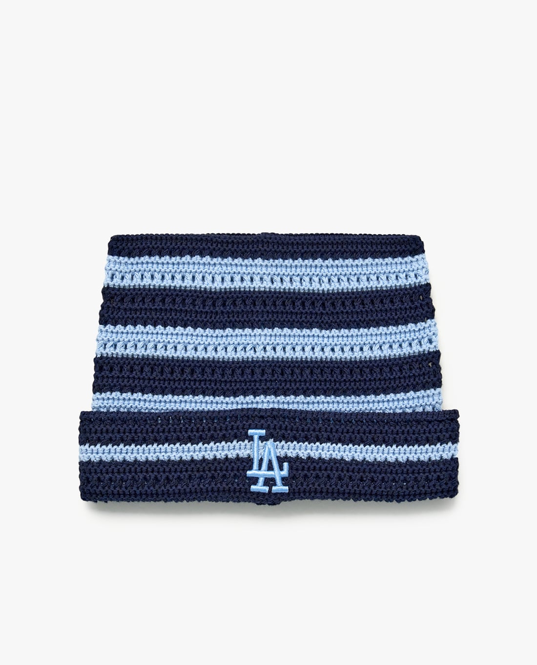MLB - Nón len unisex tai mèo kẻ sọc Summer