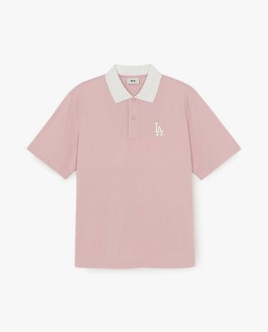  MLB - Áo polo unisex cổ bẻ tay ngắn Varsity 