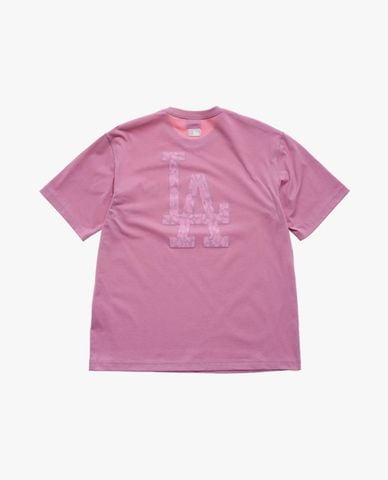  MLB - Áo thun unisex cổ tròn tay ngắn Big Logo Leopard 