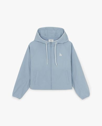  MLB - Áo khoác gió nữ phối mũ Varsity 