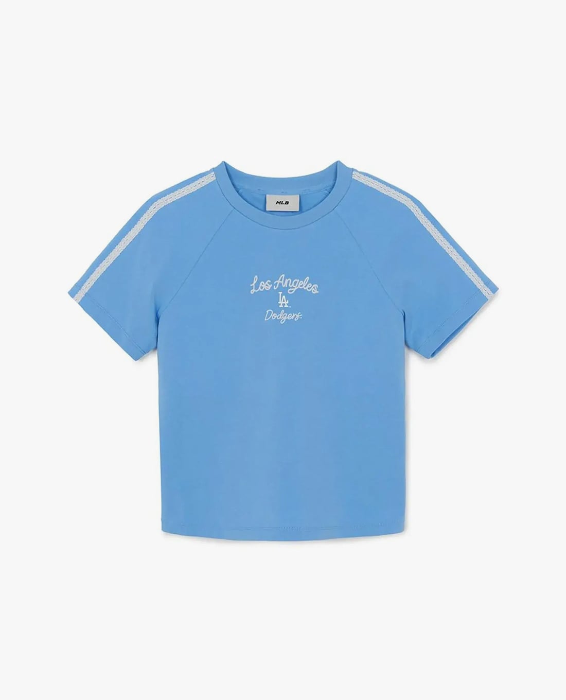 MLB - Áo croptop nữ tay ngắn phối viền Varsity