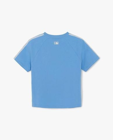  MLB - Áo croptop nữ tay ngắn phối viền Varsity 