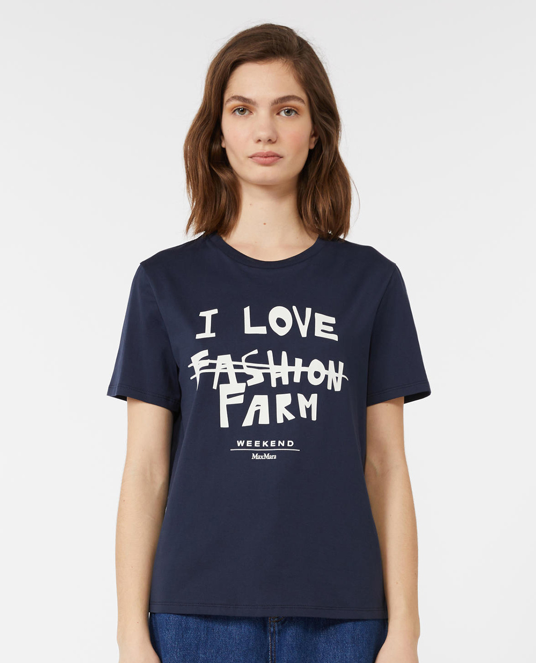 WEEKEND MAX MARA - Áo thun nữ cổ tròn tay ngắn Clown