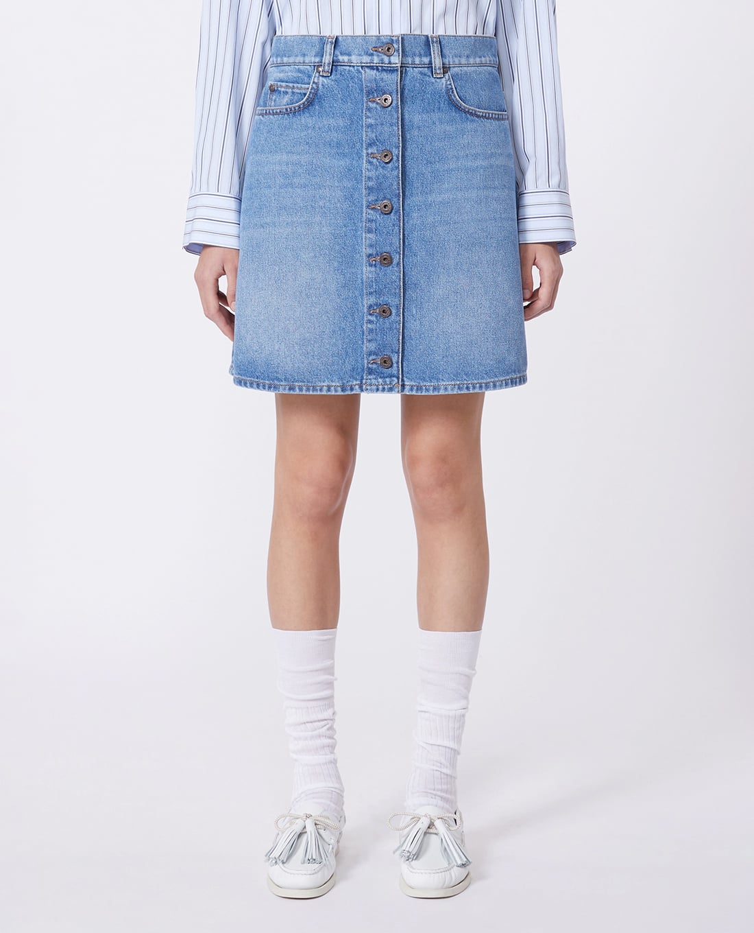 WEEKEND MAX MARA - Chân váy denim mini Wkdnatale