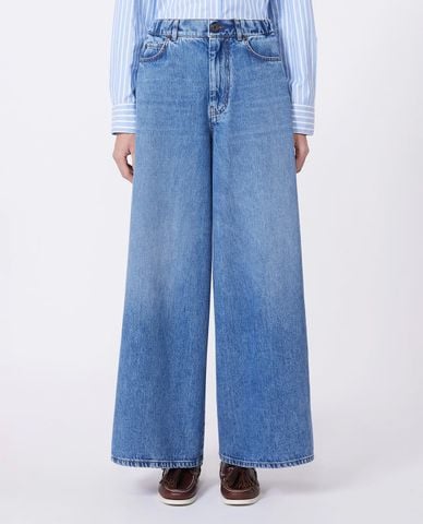  WEEKEND MAX MARA - Quần jeans nữ ống rộng Wkdabete 