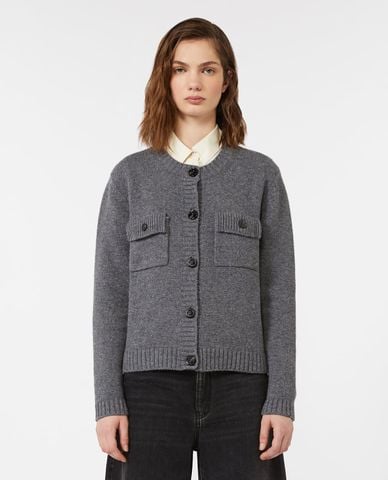  WEEKEND MAX MARA - Áo khoác cardigan nữ cổ tròn tay dài Olbia 