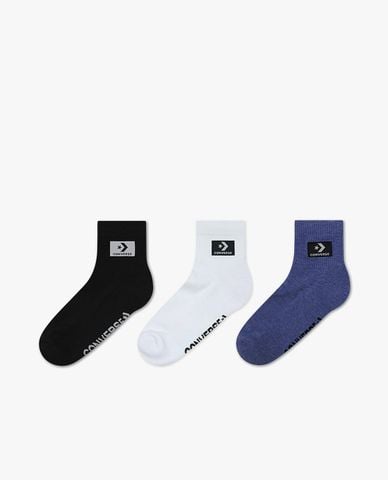  CONVERSE - Set 3 vớ unisex cổ cao Stacked Patch 