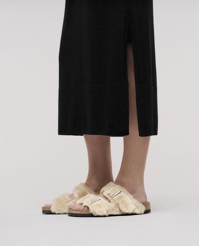  BIRKENSTOCK - Dép nữ quai ngang Arizona Shearling 