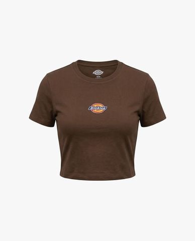  DICKIES - Áo croptop nữ cổ tròn tay ngắn trẻ trung 