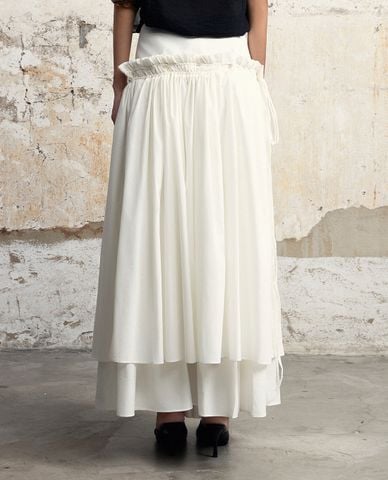  THOME - Chân váy xếp li maxi dáng xòe Kép 