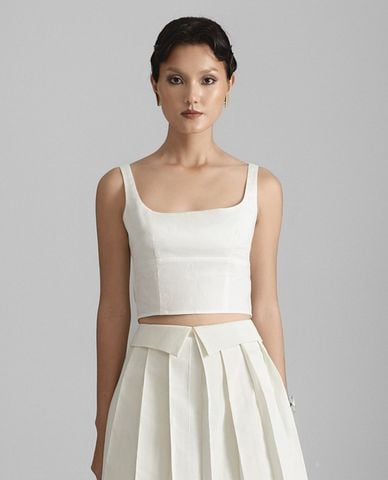  THOME - Áo hai dây nữ cổ vuông phom ôm Mây 