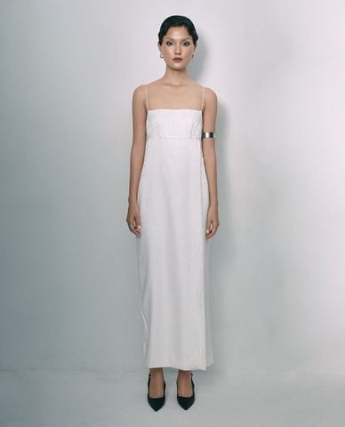  THOME - Đầm hai dây maxi cổ vuông Nhất Thi 