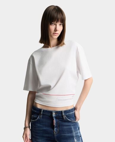  DSQUARED2 - Áo thun nữ cổ tròn tay ngắn 