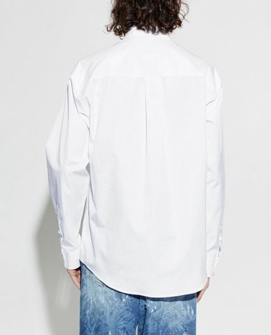  DSQUARED2 - Áo sơ mi nam cổ bẻ tay dài in họa tiết 