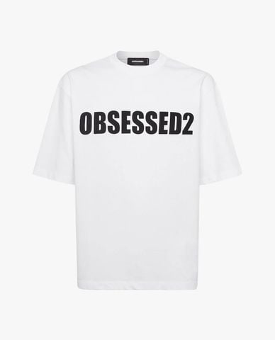  DSQUARED2 - Áo thun nam cổ tròn tay ngắn in logo 