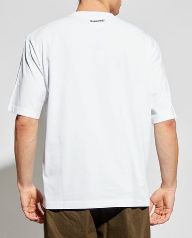  DSQUARED2 - Áo thun nam cổ tròn tay ngắn in logo 
