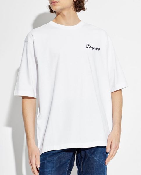  DSQUARED2 - Áo thun nam cổ tròn tay ngắn Signature 