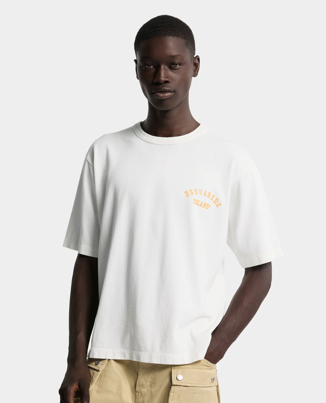 DSQUARED2 - Áo thun nam cổ tròn tay ngắn in logo