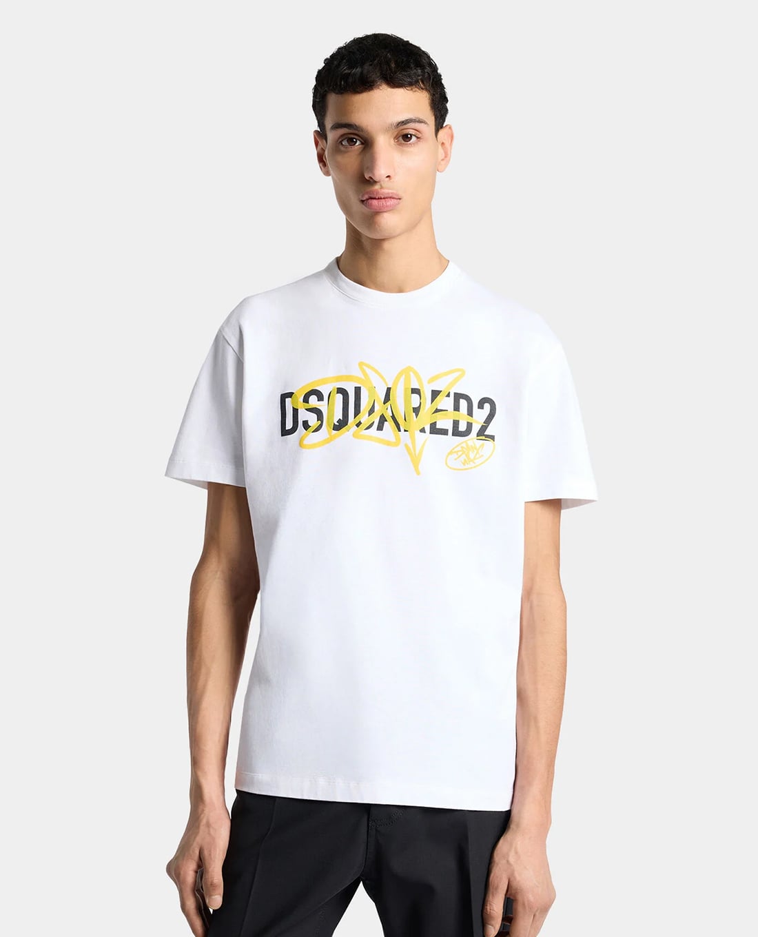 DSQUARED2 - Áo thun nam cổ tròn tay ngắn in logo