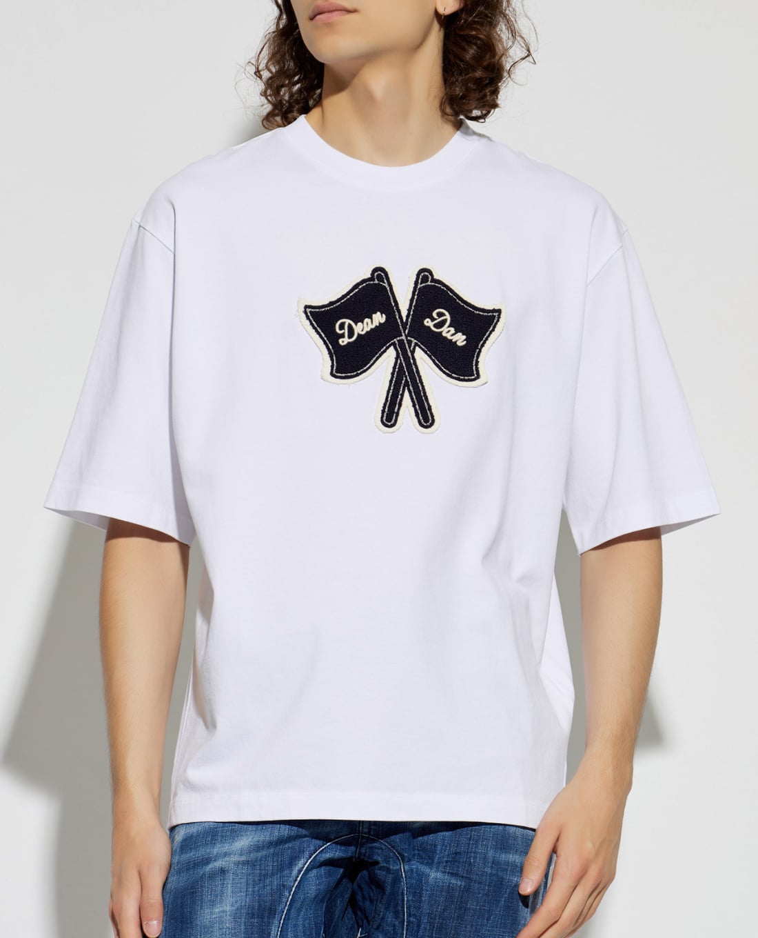 DSQUARED2 - Áo thun nam cổ tròn tay ngắn phối patch