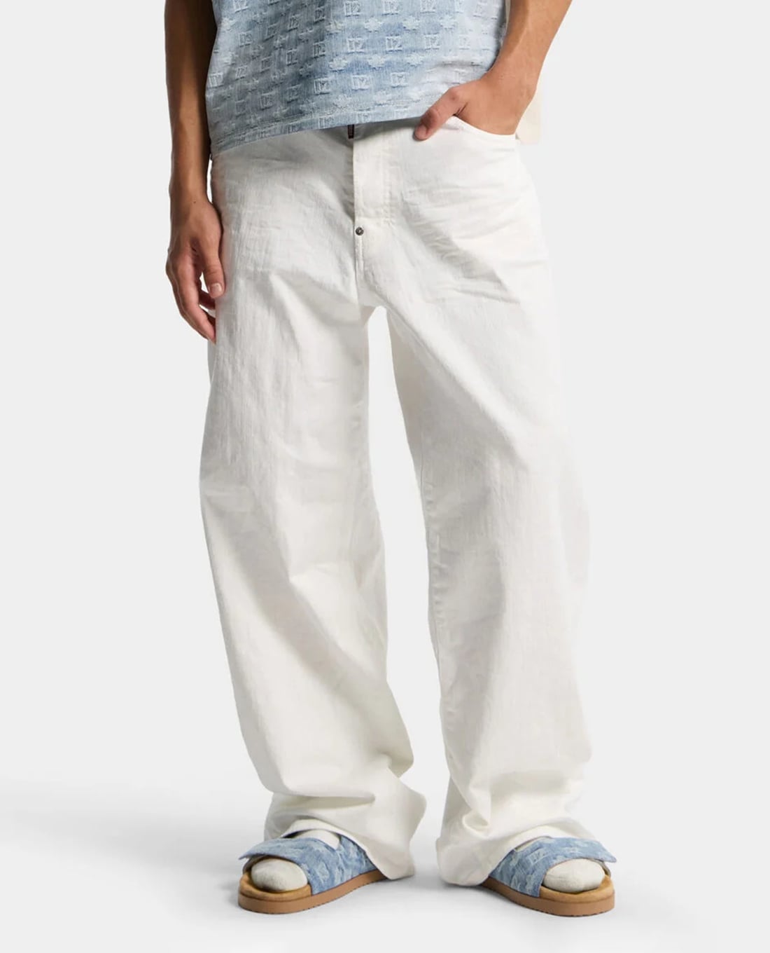 DSQUARED2 - Quần jeans nam ống rộng phom baggy