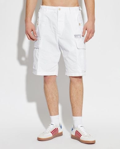 DSQUARED2 - Quần short nam ngang gối phối túi hộp 