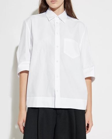  DSQUARED2 - Áo sơ mi nữ cổ bẻ tay lửng phối túi 