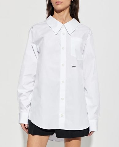  DSQUARED2 - Áo sơ mi nữ cổ bẻ tay dài phối túi 