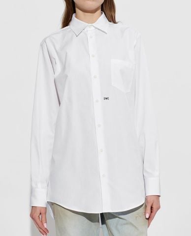 DSQUARED2 - Áo sơ mi nữ cổ bẻ tay dài thêu chữ 