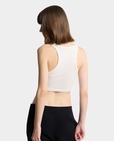  DSQUARED2 - Áo ba lỗ nữ phom croptop thêu logo 